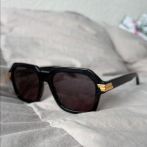 Bottega Veneta Sunglasses BV 1123/S-001 Black/Gray For Women